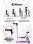 Premium Oturaklı Pembe Scooter 3 Tekerlekli LED Işıklı Scooter Yükseklik Ayarlı 1-6 Yaş 1