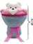Sevgi Buketi Peluş Ayıcıklı Peluş Çiçek Buketi 40 cm Akdenizpos 4