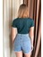 Kadın Yuvarlak Yaka Crop Body 6152 4
