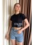Kadın Colccı Baskılı Crop T-Shirt 2