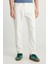 %100 Pamuk Frank Relaxed Fit Geniş Kesim Beyaz Jean Denim Pantolon 3