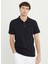 Polo Yaka Jakarlı Siyah Erkek T-Shirt ACE091252298_SYH 2