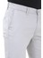 Açık Gri Düz Dokuma Slim Fit Casual Pamuk Karışımlı Pantolon 2