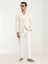 Ekru Düz Slim Fit Örme Ceket 2