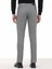 Siyah Çizgili Dokuma Slim Fit Casual Pamuk Karışımlı Pantolon 5