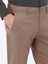 Açık Kahve Düz Dokuma Regular Fit Casual Pamuk Karışımlı Pantolon 3