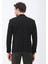 Siyah Düz Slim Fit Örme Ceket 5