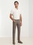 Vizon Düz Dokuma Fitted Fit Casual Pamuk Karışımlı Pantolon 3