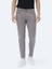 Gri Dokuma Slim Fit Casual Pamuk Karışımlı Pantolon 2