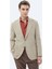 Vizon Kareli Modern Fit Yün Karışımlı Ceket 5