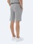Gri Düz Örme Jogging Fit Casual Bermuda 5