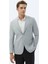 Açık Gri Düz Modern Fit Ceket 5