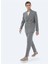 Gri Kareli Slim Fit Pamuk Karışımlı Takım Elbise 1