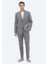 Gri Kareli Slim Fit Pamuk Karışımlı Takım Elbise 5