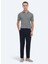 Lacivert Dokuma Carrot Fit Casual Pantolon 1