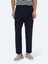Lacivert Dokuma Carrot Fit Casual Pantolon 2