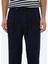 Lacivert Dokuma Carrot Fit Casual Pantolon 3