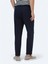Lacivert Dokuma Carrot Fit Casual Pantolon 5