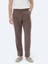 Kahverengi Dokuma Carrot Fit Casual Pantolon 2