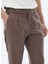 Kahverengi Dokuma Carrot Fit Casual Pantolon 3