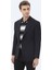 Siyah Çizgili Regular Fit Pamuk Karışımlı Ceket 4