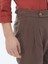 Kahverengi Dokuma Carrot Fit Casual Bermuda 4