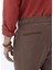 Kahverengi Dokuma Carrot Fit Casual Bermuda 5