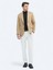 Bej Düz Modern Fit Yün Karışımlı Ceket 2
