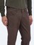 Kahverengi Dokuma Slim Fit Casual Pamuk Karışımlı Pantolon 3
