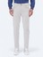 Gri Dokuma Slim Fit Casual Pamuk Karışımlı Pantolon 3