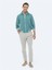Koyu Mint Regular Fit Dik Yaka Casual Dokuma Mont 2
