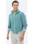 Koyu Mint Regular Fit Dik Yaka Casual Dokuma Mont 4