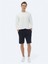 Lacivert Düz Örme Jogging Fit Casual Bermuda 1