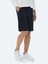 Lacivert Düz Örme Jogging Fit Casual Bermuda 3