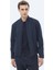 Lacivert Çizgili Oversize Fit Takım Elbise 3