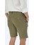 Haki Dokuma Slim Fit Casual Pamuk Karışımlı Bermuda 5