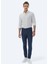 Lacivert Dokuma Slim Fit Casual Pamuk Karışımlı Pantolon 1