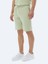 Açık Yeşil Düz Örme Jogging Fit Casual Bermuda 2