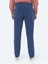 Koyu Mavi Dokuma Regular Fit Casual Pamuk Karışımlı Pantolon 5