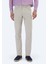 Bej Düz Dokuma Slim Fit Casual Pamuk Karışımlı Pantolon 2