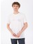 D5SM-TST3802 Beyaz Bisiklet Yaka Relaxed Baskılı Erkek T-Shirt 1