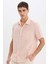 Relax Fit Polo Yaka Keten Görünümlü Yazlık Kısa Kollu Gömlek E1230AX25SM 1