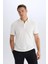 Slim Fit Dar Kesim Polo Yaka Pamuklu Kısa Kollu Tişört X2594AZ25SP 1