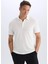 Slim Fit Dar Kesim Polo Yaka Pamuklu Kısa Kollu Tişört X2594AZ25SP 3