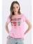 Coool PowerPuff Girls Regular Fit Bisiklet Yaka Ribana Kısa Kollu Tişört D9126AX25SM 1