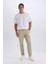 %100 Pamuk Yazlık Jogger Chino Pantolon Beli Bağcıklı Cepli Düz Paça Z9933AZ25SP 3