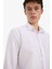 Regular Fit Polo Yaka Keten Yazlık Uzun Kollu Beyaz Gömlek E1729AX25SP 5