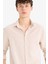 Regular Fit Polo Yaka Keten Yazlık Uzun Kollu Gömlek E1729AX25SP 1