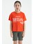 T13KG-75115_01 Kız Garson Oversize T-Shirt O Yaka 3