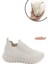 Kadın Nude Triko Taşlı Memory Foam Tabanlıklı Comfort Sneaker 2